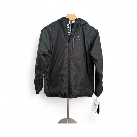 Jordan Other - Jordan Brand Youth Boys M Black Fleece Lined Hooded Jacket Full Zip Jumpman Logo